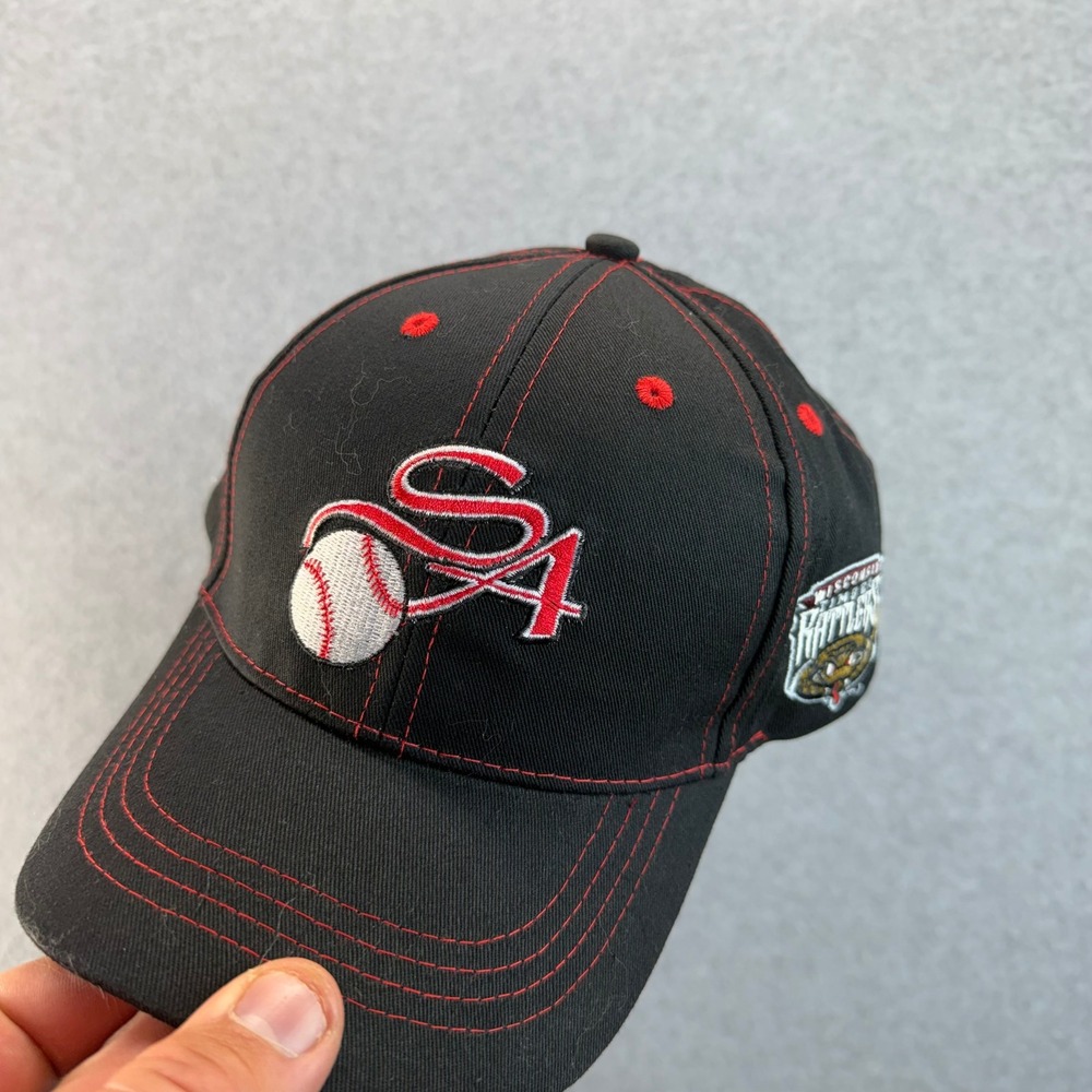 Hit Wear Wisconsin Timber Rattlers Baseball Cap Black Red Adjustable Hat MiLB